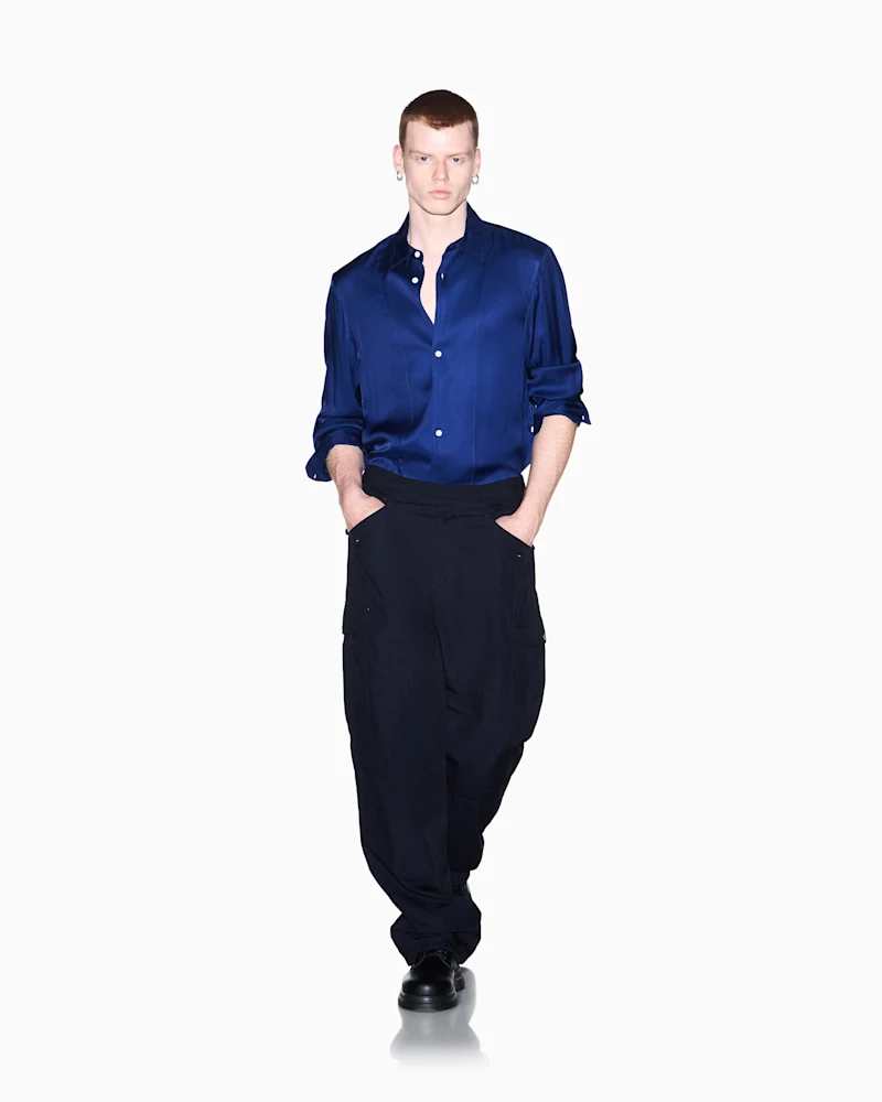 Сорочка Armani Exchange oversize з еко-віскози — фото 2